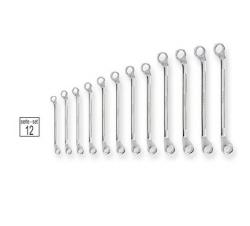 SET OFFSET-DOUBLE RING WRENCHES - 12 PCS