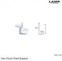 ONE TOUCH SHELF SUPPORT - 19mm X 11.5 mm / DIFF. FINISHES