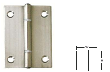 Stainless Steel Butt Hinges with Nylon Washer   (2 PCS)