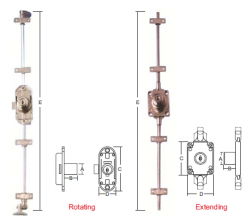 Rotating and Extending Bar Lock with Fittings