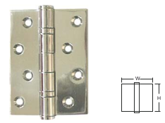 Stainless Steel Butt Hinges with Ball Bearing POLISH (2 PCS)