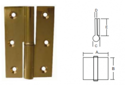 Brass Straight Hinges Lift-Off    (2 PCS)