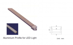 ALUMINUM PROFILE FOR LED LIGHT  1 MTR  WHITE