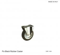 FIX BLACK RUBBER CASTOR 80MM DIA   70 KGS