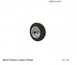 BLACK RUBBER CASTER WHEEL