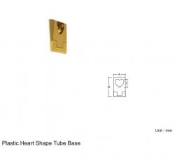 PLASTIC HEART SHAPE TUBE BASE - 82.5 x 39.7 x 19.7MM
