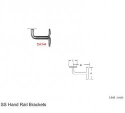 SS HAND RAIL BRACKETS - 2 1/2" x 2 1/2" x 1 1/4"