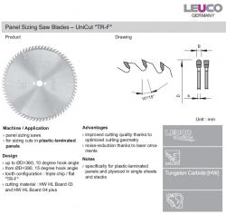LEUCO Panel Sizing Saw Blades – UniCut "TR-F"  400MM