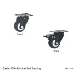 CASTER WITH DOUBLE BALL BEARING