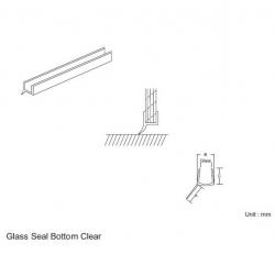 GLASS SEAL BOTTOM CLEAR - 13 MM x 12 MM x 11 MM