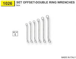 SET OFFSET-DOUBLE RING WRENCHES - 6 PCS
