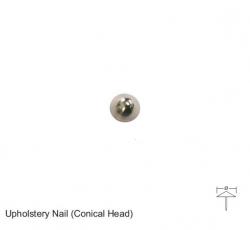 UPHOLSTERY NAIL ( CONICAL HEAD ) - NICKEL & BRASS / MULTIPLE SIZ