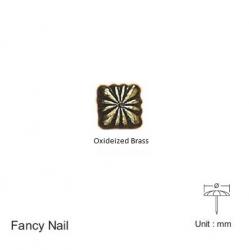 FANCY NAIL - 12 DIAMETER - Antique Brass & Oxidized Brass