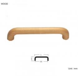 NATURAL FINISH WOODEN PULL HANDLE - 101mm LENGTH