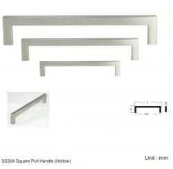 SS304 SQUARE PULL HANDLE (HOLLOW) / LENGTH 103mm - 204mm