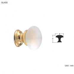 GLASS FROST DOOR KNOB - 30 DIA / 31mm HEIGHT