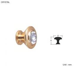 CRYSTAL CLEAR / GOLD KNOB - 26 DIA / 23mm HEIGHT