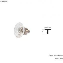 CRYSTAL DOOR KNOB - 38 DIA / 30mm HEIGHT / DIFF. FINISHES