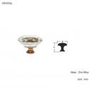 MODERN CRYSTAL DOOR KNOB - 50mm DIA /DIFF. FINISHES