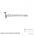 DISPLAY CHANNEL BRACKET WITH BALL , CHROME