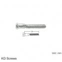 KD SCREWS (PHILIP W/HOLE) - 7mm THREAD / ZINC PLATED FINISH